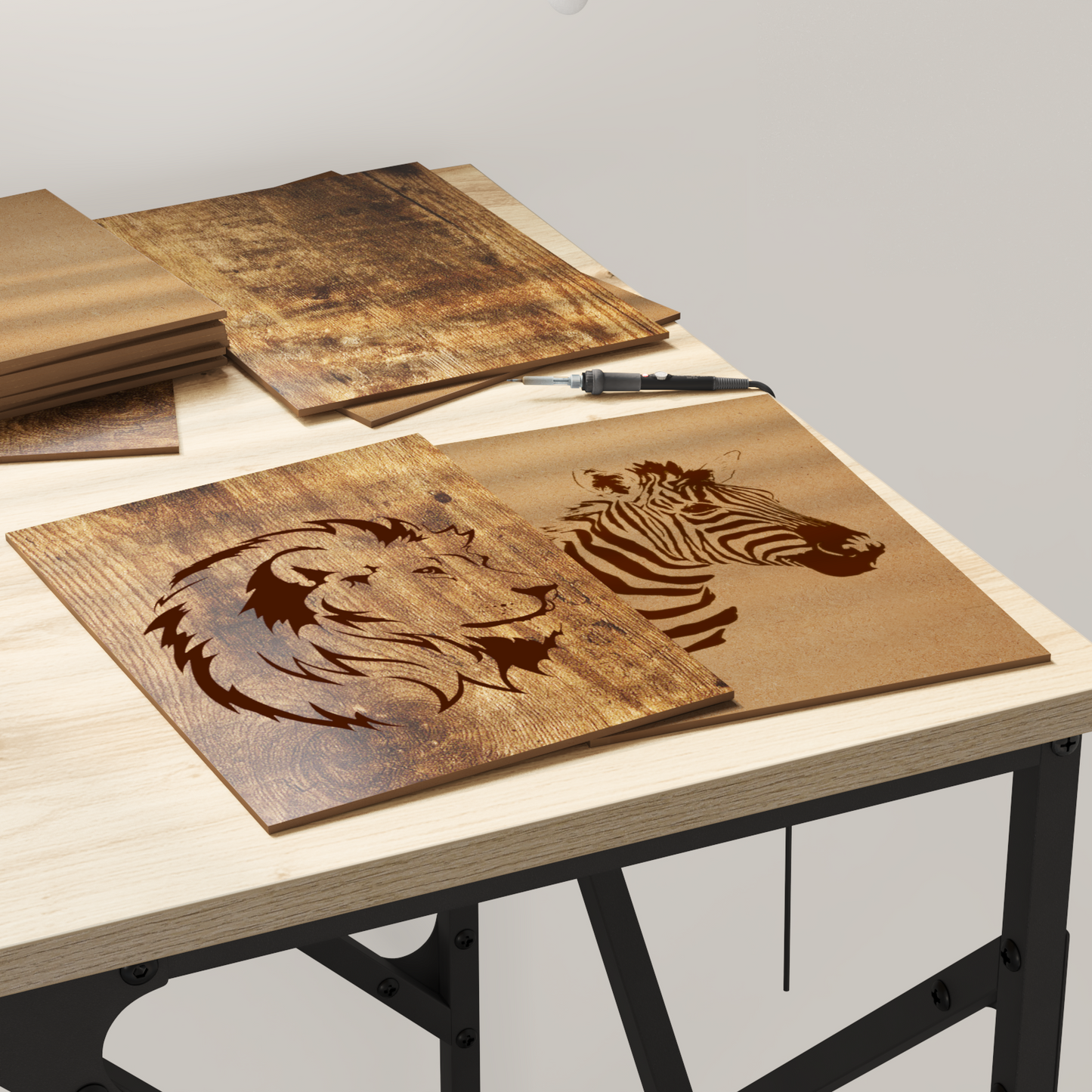 Decor Panels 50 pcs Smoked Oak 15 x 21 x 0.27 cm