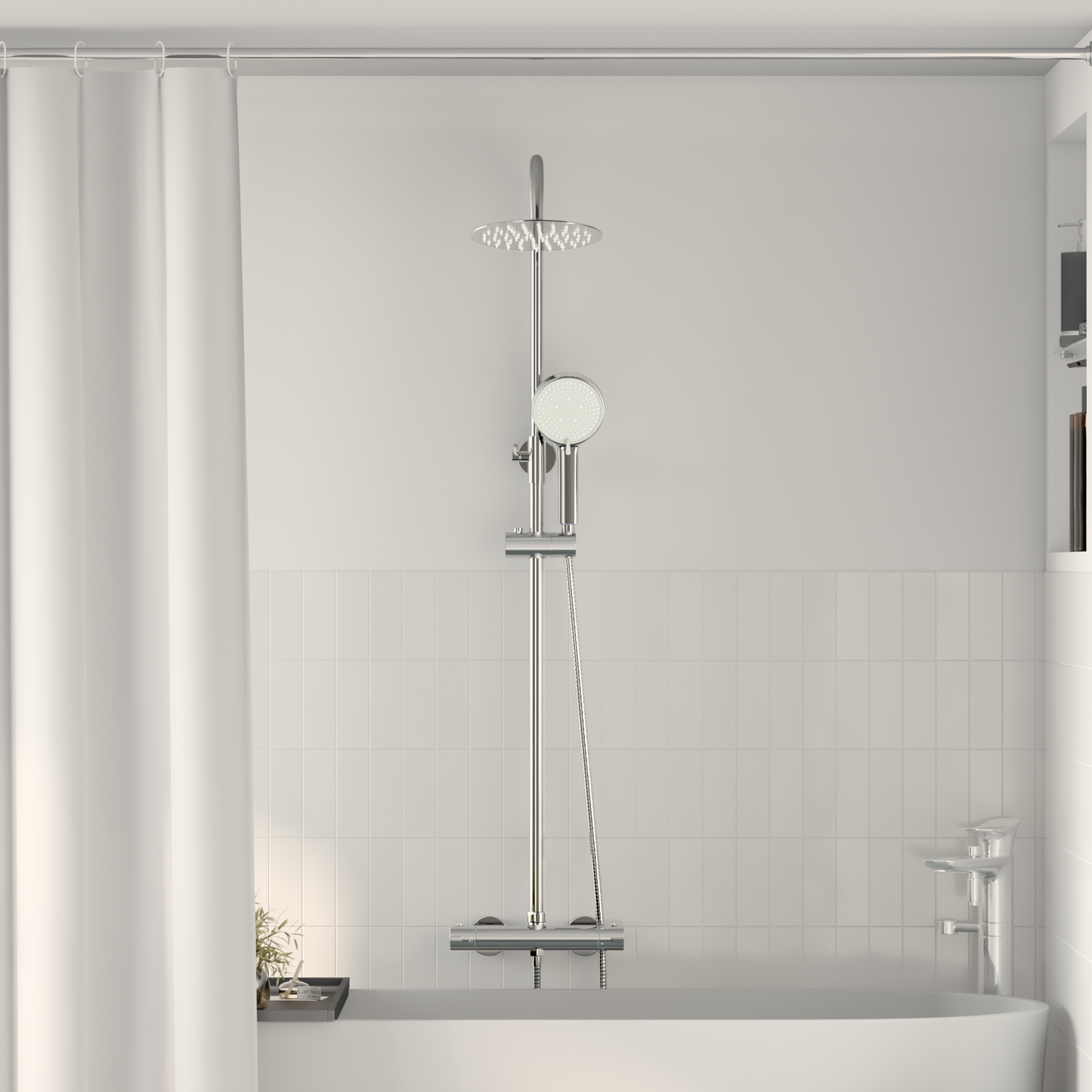 Thermostatic Shower System Set Chrome SS201