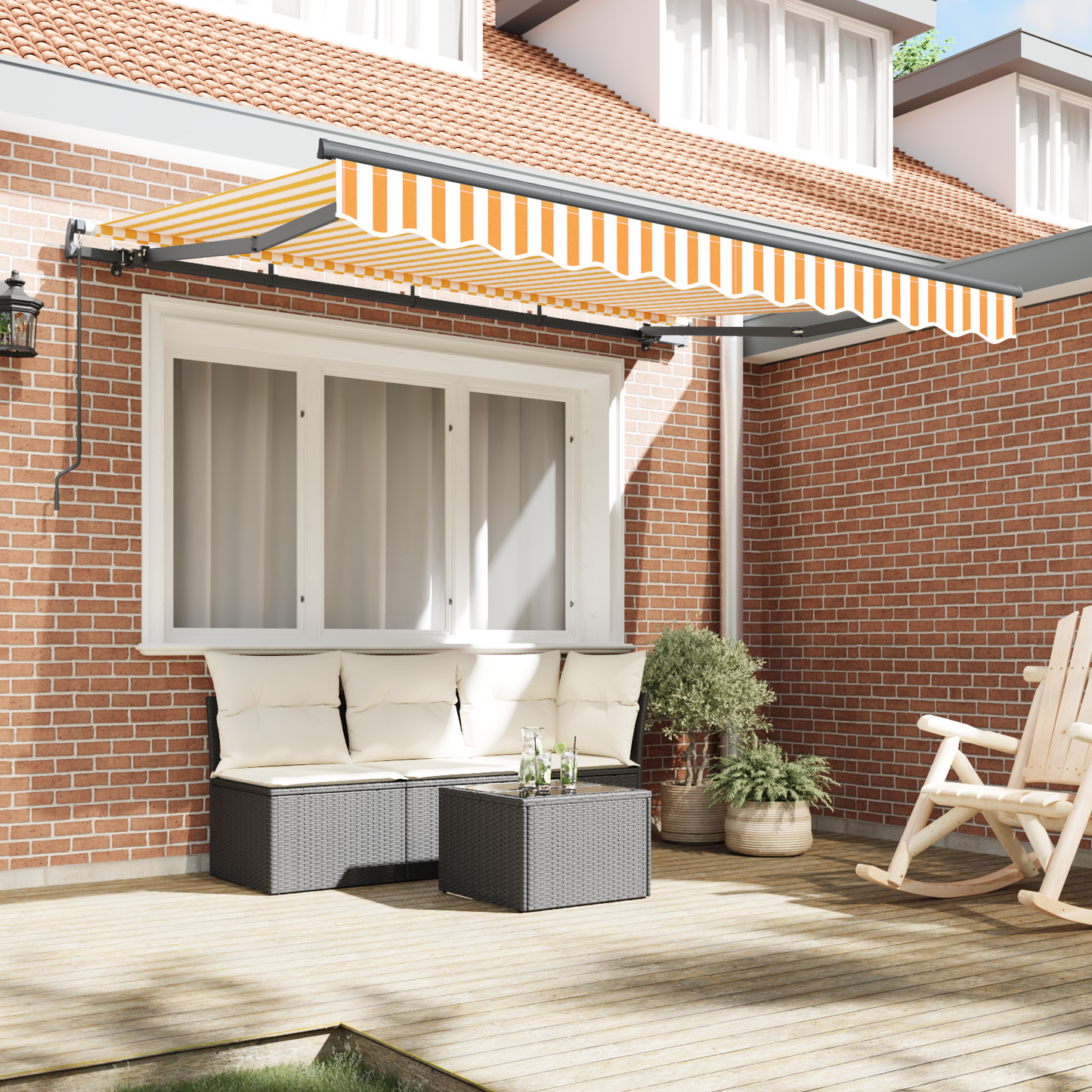 Retractable Awning Yellow 250 x 200 cm Fabric