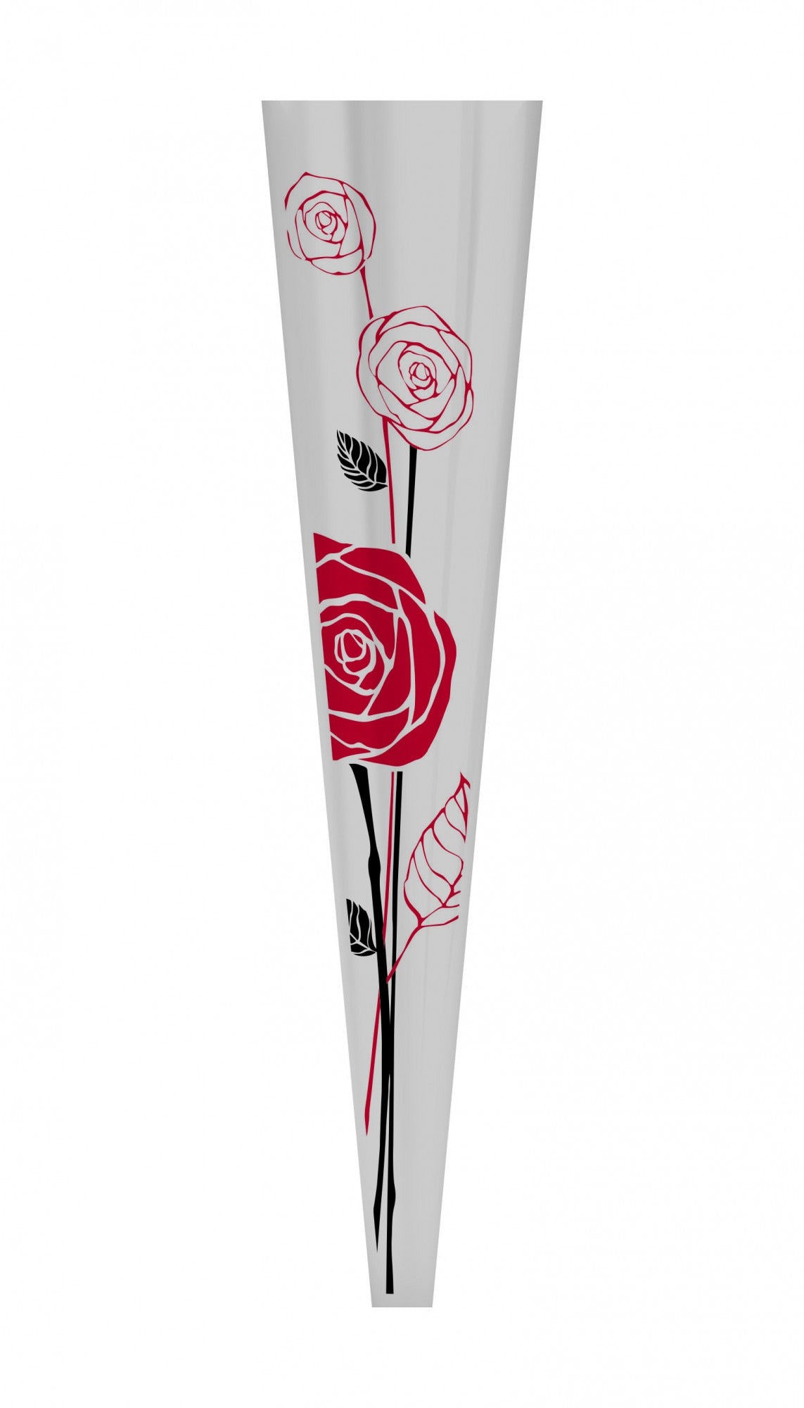 Red &amp; Black Roses Sleeves 14cm