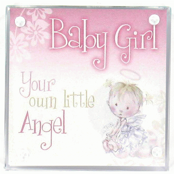 Pretty as a picture - 'Baby Girl' Acrylic frame and card