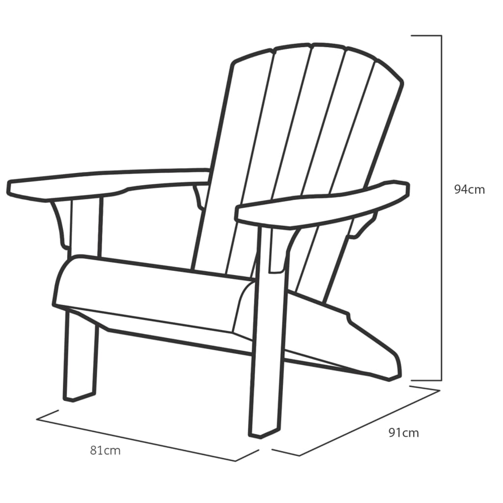 Keter Adirondack Chair Troy Graphite