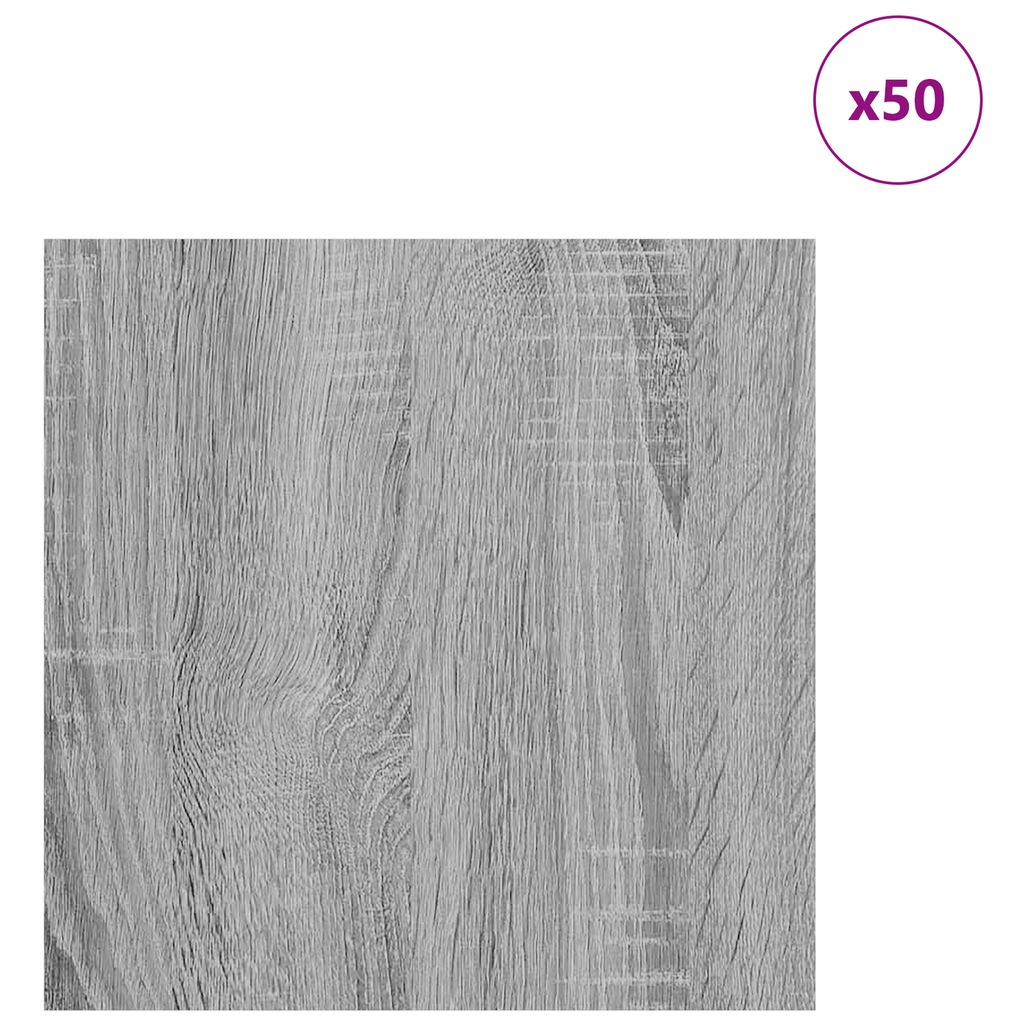 Decor Panels 50 pcs Grey Sonoma 30 x 30 x 0.27 cm