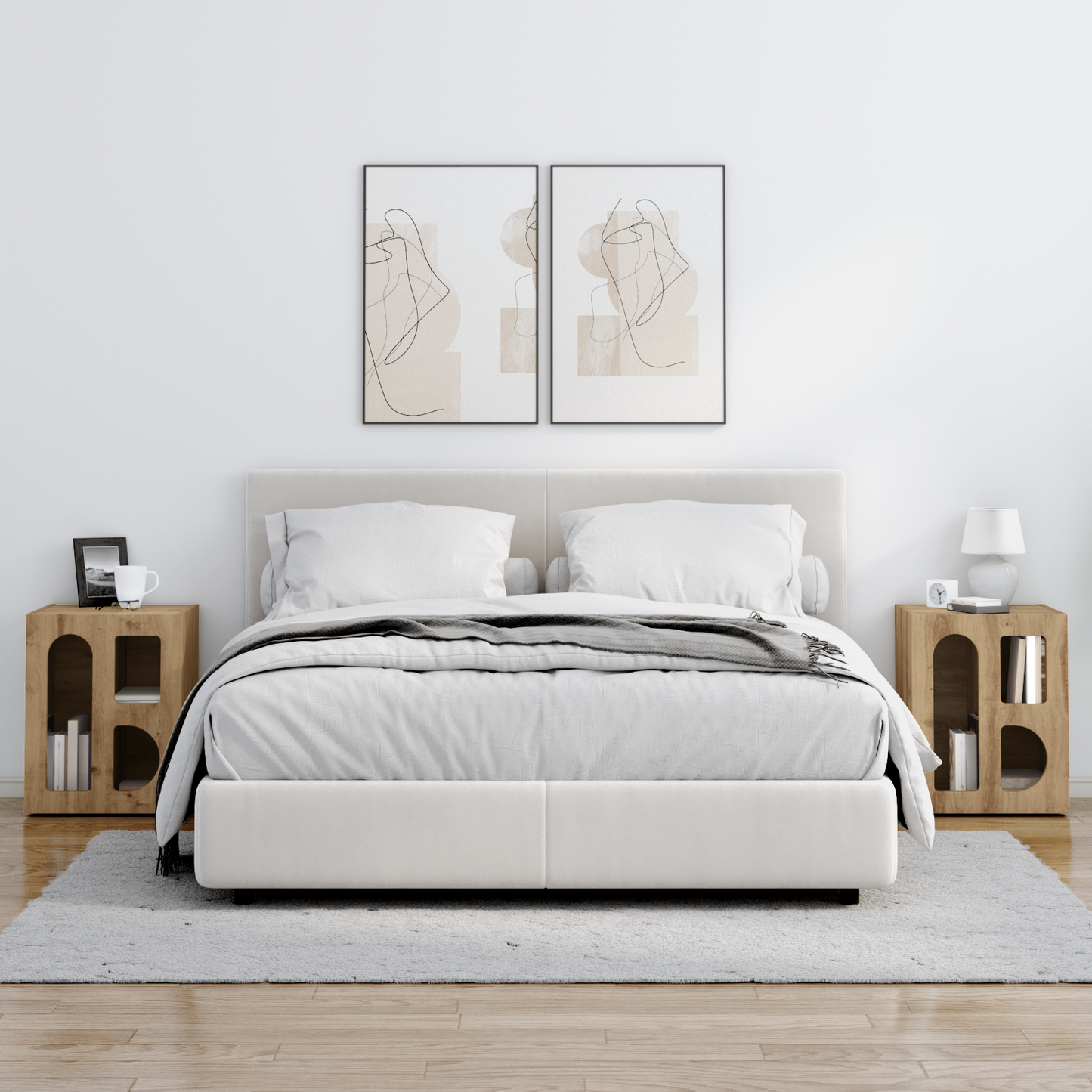 Bedside Table 2 pcs Artisan Oak 40 x 35 x 50 cm Engineered Wood