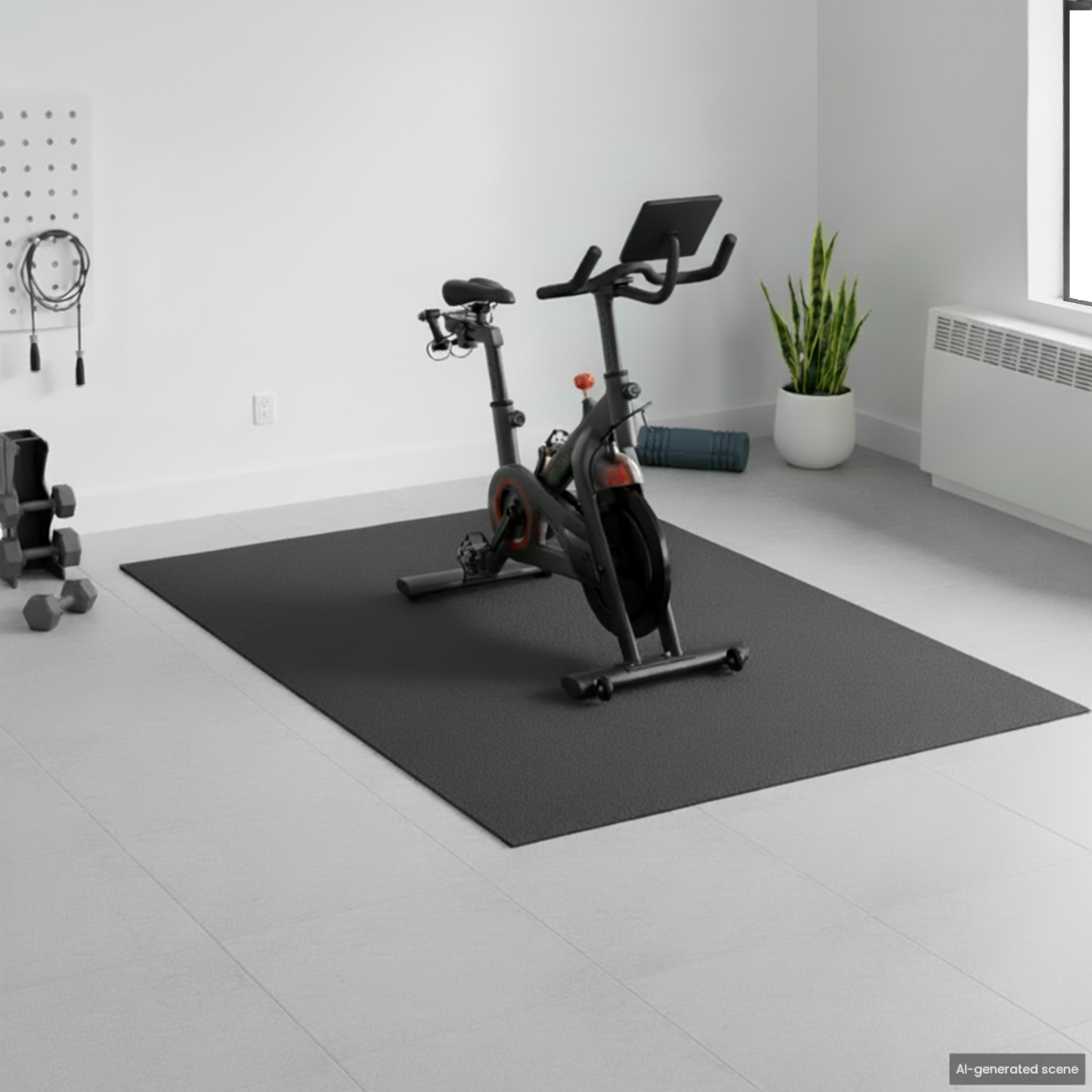 Sport Protection Mat Black 213 x 152 x 0.6 cm High-density PVC