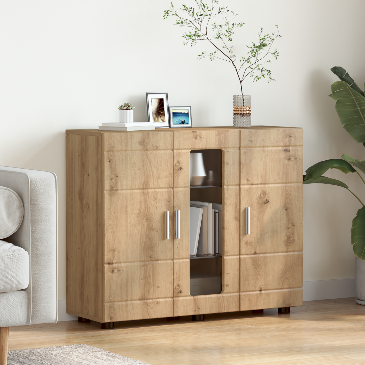 Wooden Cabinet Artisan Oak 88.5 x 30.5 x 73 cm Engineered Wood