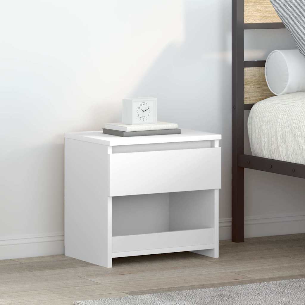 Bedside Cabinet | High gloss white | Engineered wood | Medium