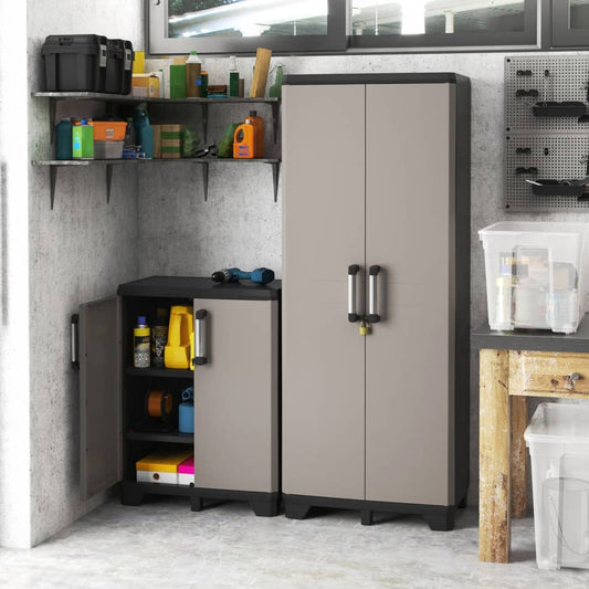 Keter Low Storage Cabinet Pro Black and Grey