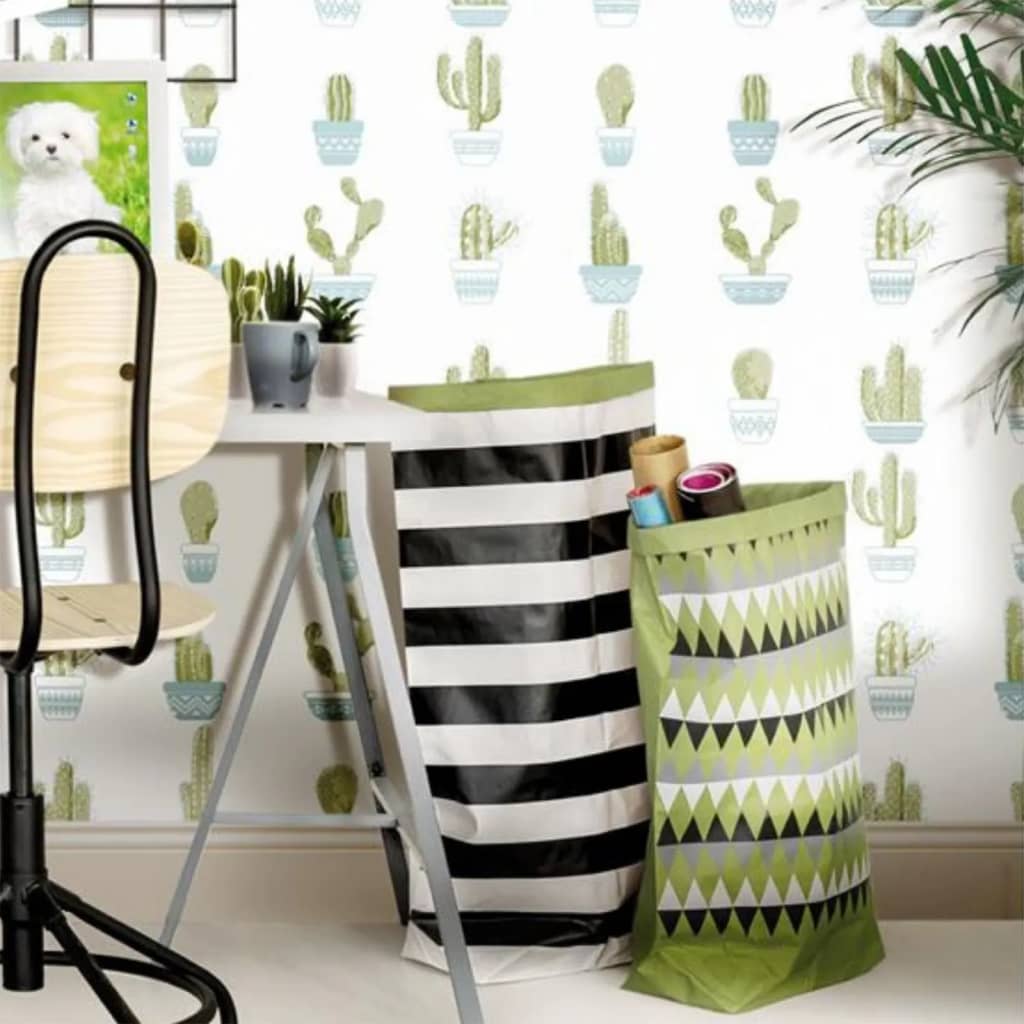 Noordwand Wallpaper Urban Friends & Coffee Etnico White and Green