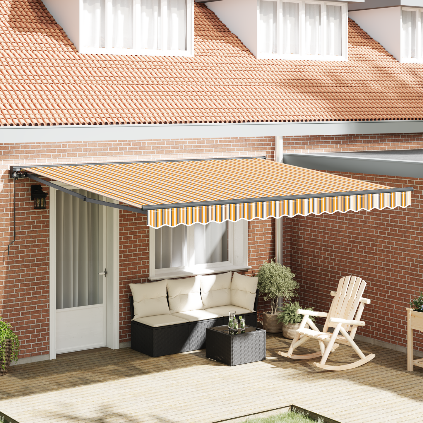 Awning Frame Yellow and Grey 400 x 300 cm
