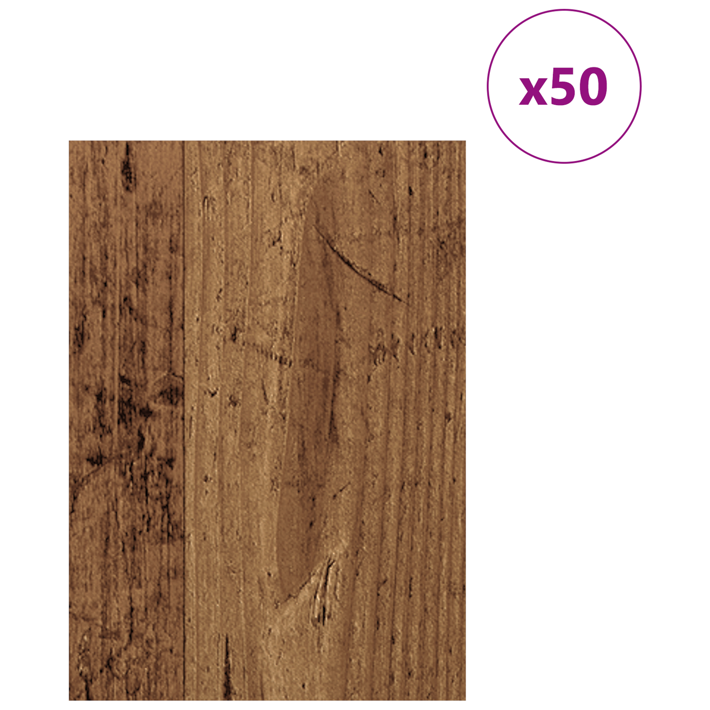 Decor Panels 50 pcs Old Wood 21 x 30 x 0.27 cm Engineered Wood