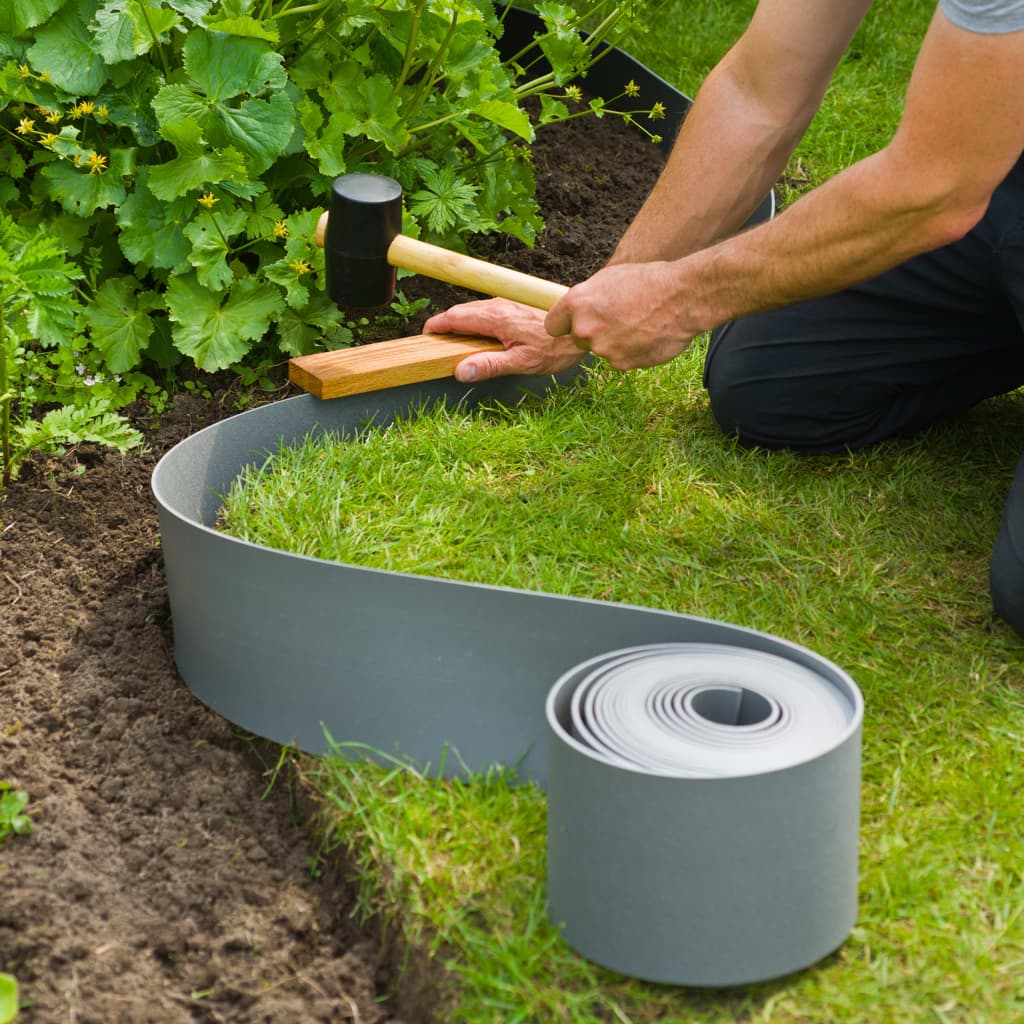 Nature Garden Border Edging and Spike Set Grey