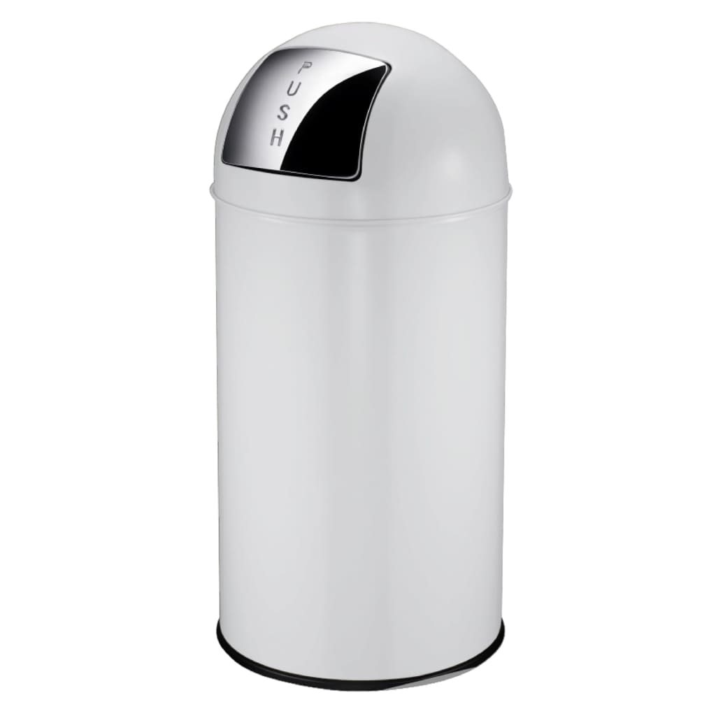 EKO Waste Bin with Push Lid 40 L White