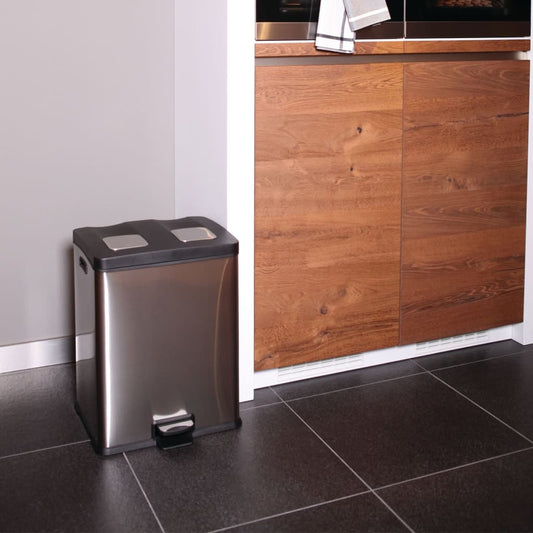 EKO Pedal Bin Rejoice 2x30 L Matte Silver