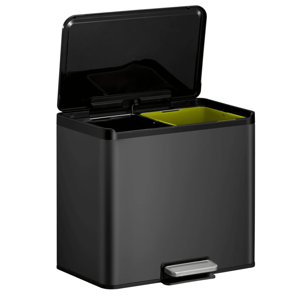 EKO Pedal Bin Essential 2x15 L Black