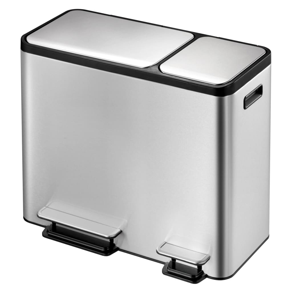 EKO Pedal Bin EcoCasa 30+15 L Matte Silver