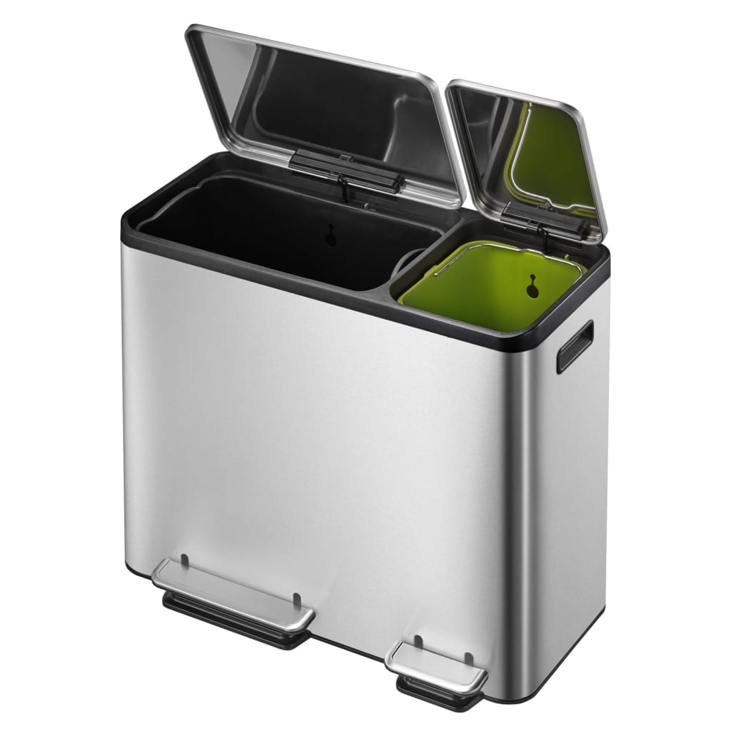 EKO Pedal Bin EcoCasa 30+15 L Matte Silver