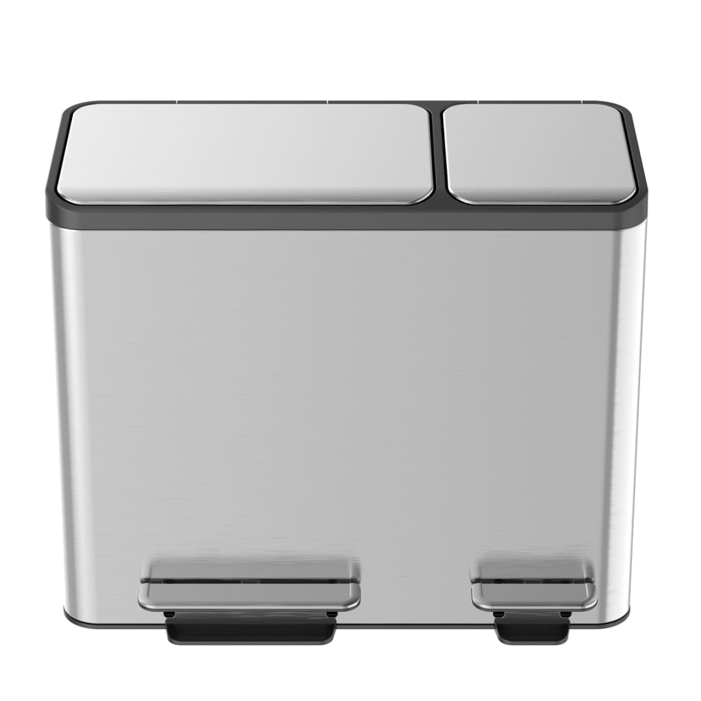 EKO Pedal Bin EcoCasa 30+15 L Matte Silver