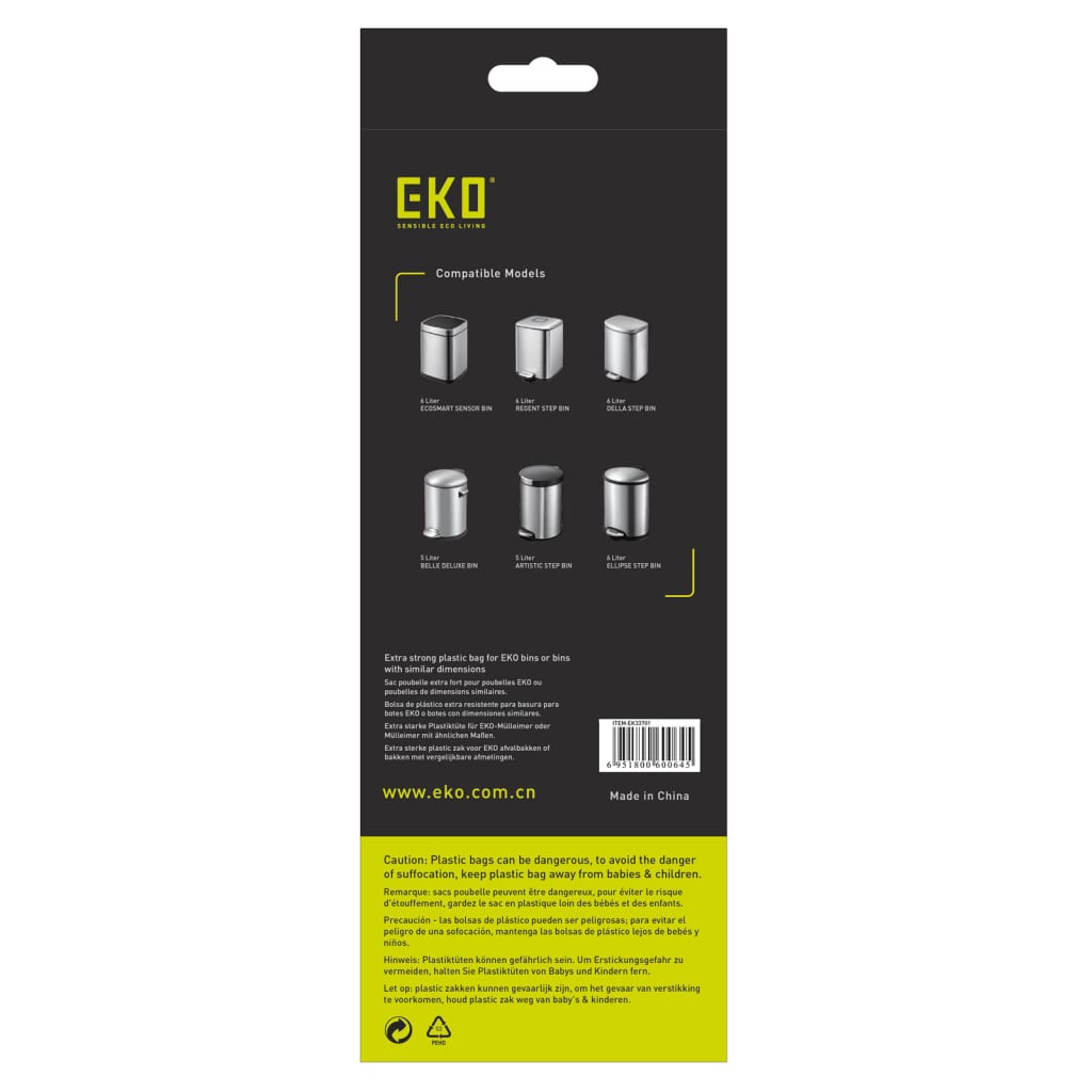 EKO Trash Bag Set A 3-6 L 24x30 pcs White