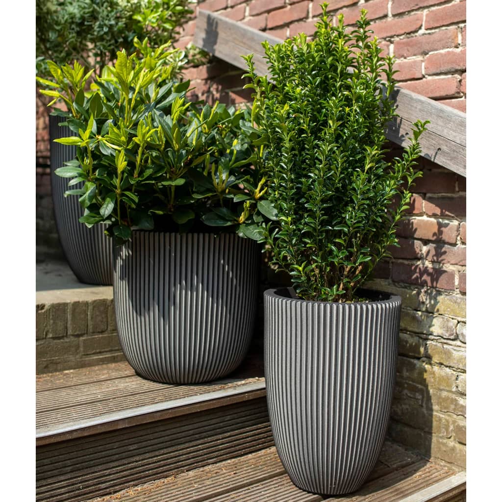 Capi Planter Groove 35x34 cm Anthracite