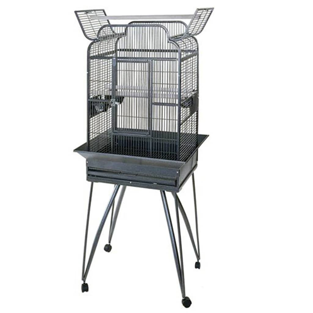 Strong Parrot Cage Villa Andrea Silverstone Grey 68x55x160 cm 93022