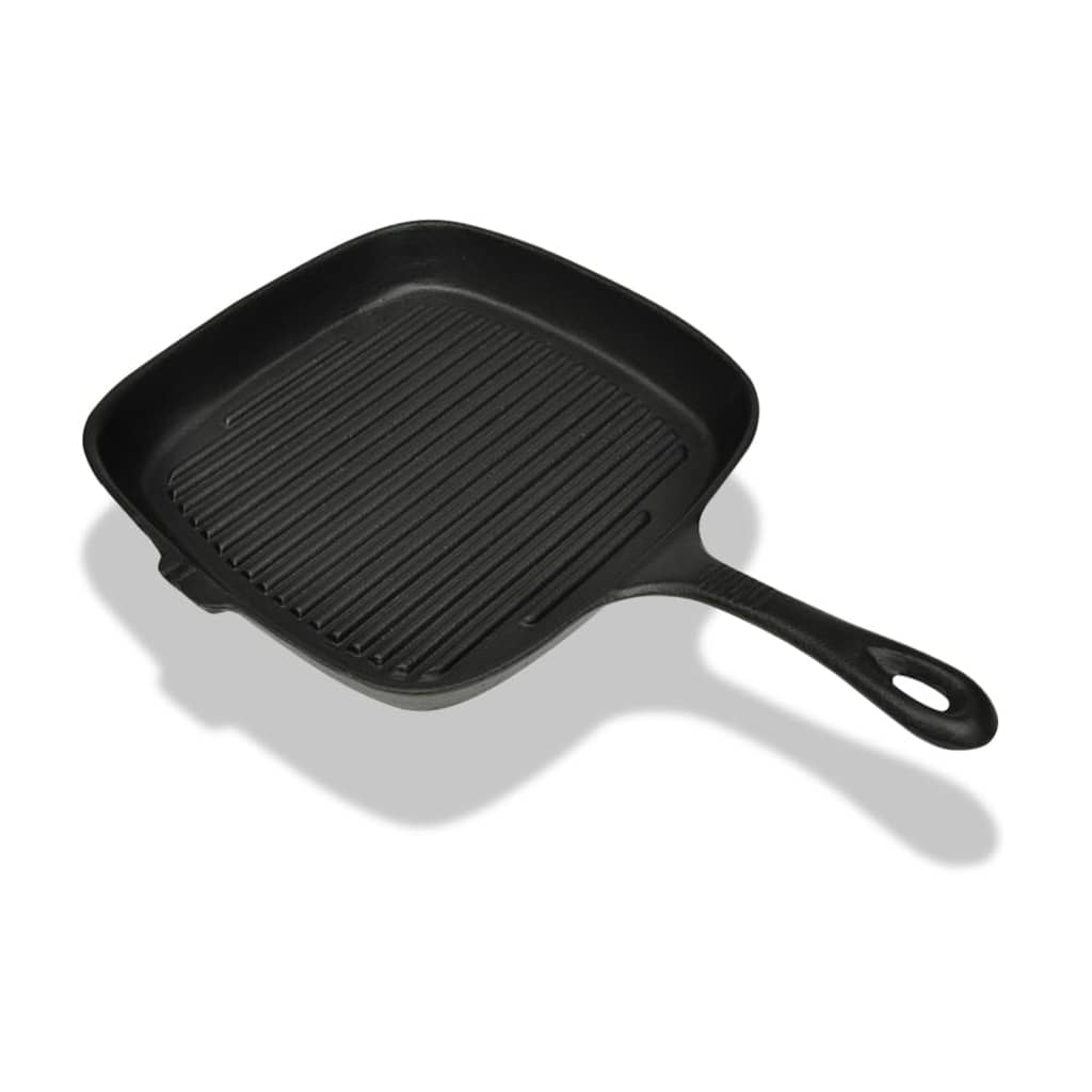 vidaXL Grill Pan Cast Iron 24x23 cm