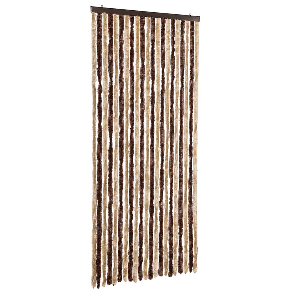 240571 vidaXL Insect Curtain Beige and Light Brown 90x220 cm Chenille