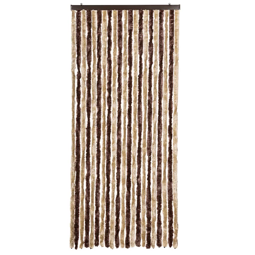 240571 vidaXL Insect Curtain Beige and Light Brown 90x220 cm Chenille