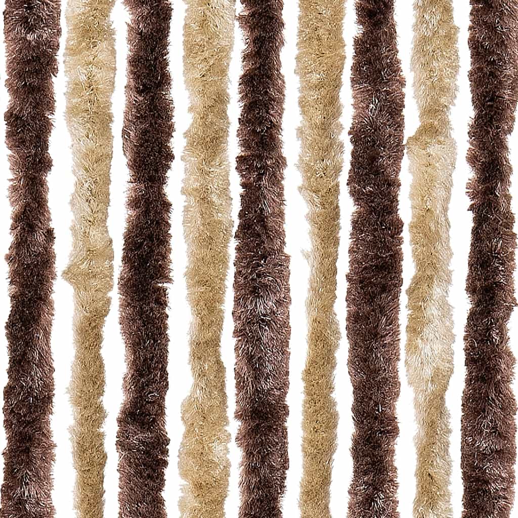 240571 vidaXL Insect Curtain Beige and Light Brown 90x220 cm Chenille