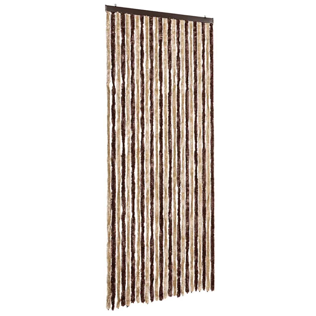 240572 vidaXL Insect Curtain Beige and Light Brown 100x220 cm Chenille