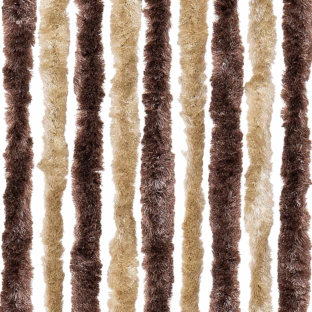 240572 vidaXL Insect Curtain Beige and Light Brown 100x220 cm Chenille