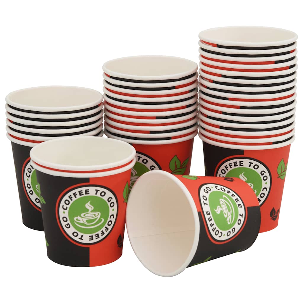 30084 vidaXL 1000 pcs Disposable Coffee Cups Paper 120 ml (4 oz)