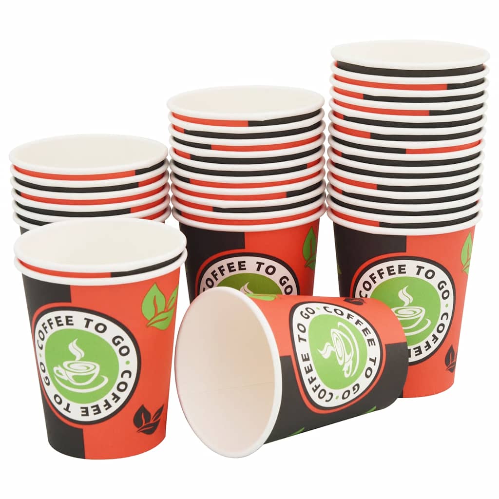 30085 vidaXL 1000 pcs Disposable Coffee Cups Paper 240 ml (8 oz)