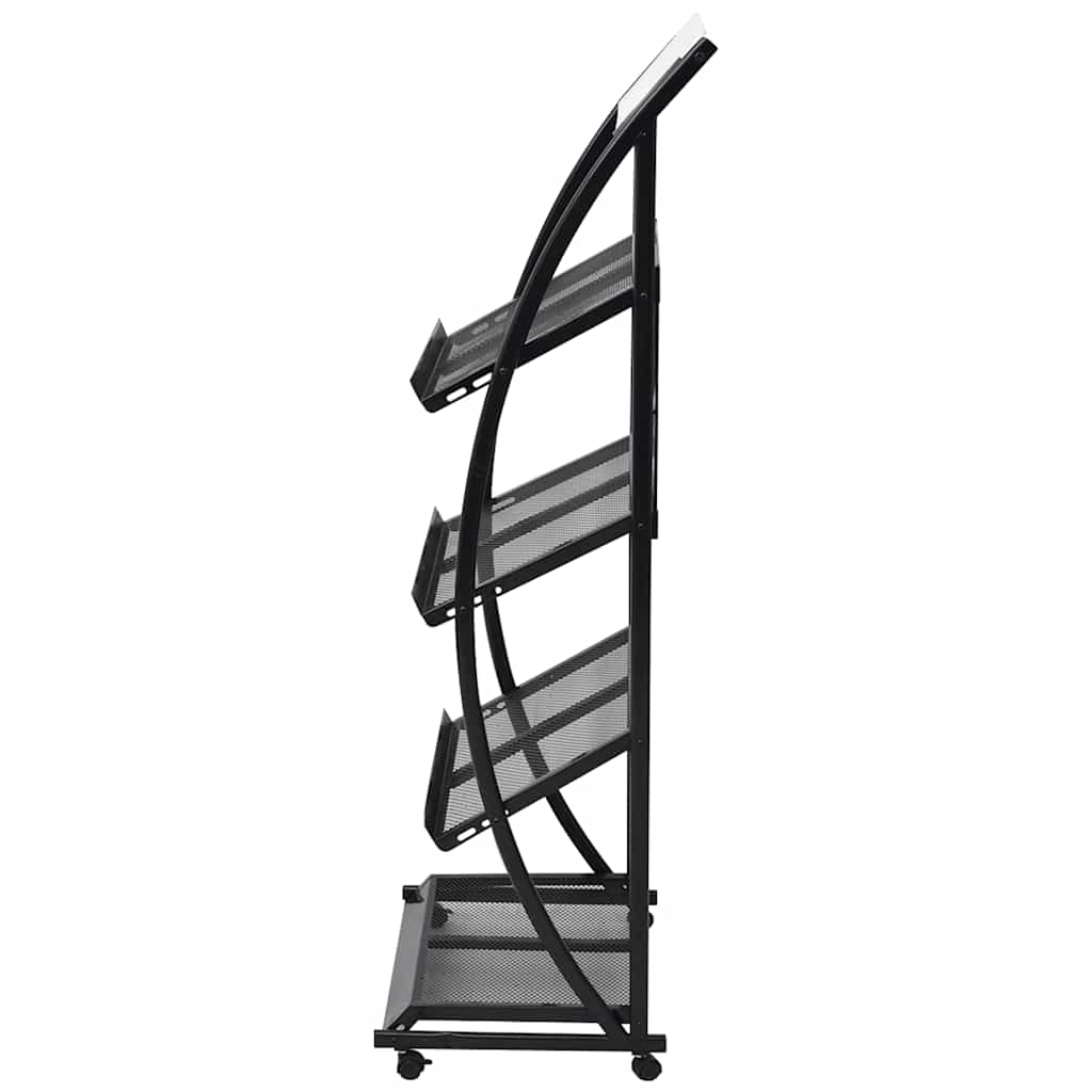30099 vidaXL Magazine Rack 47x40x134 cm Black and White A4