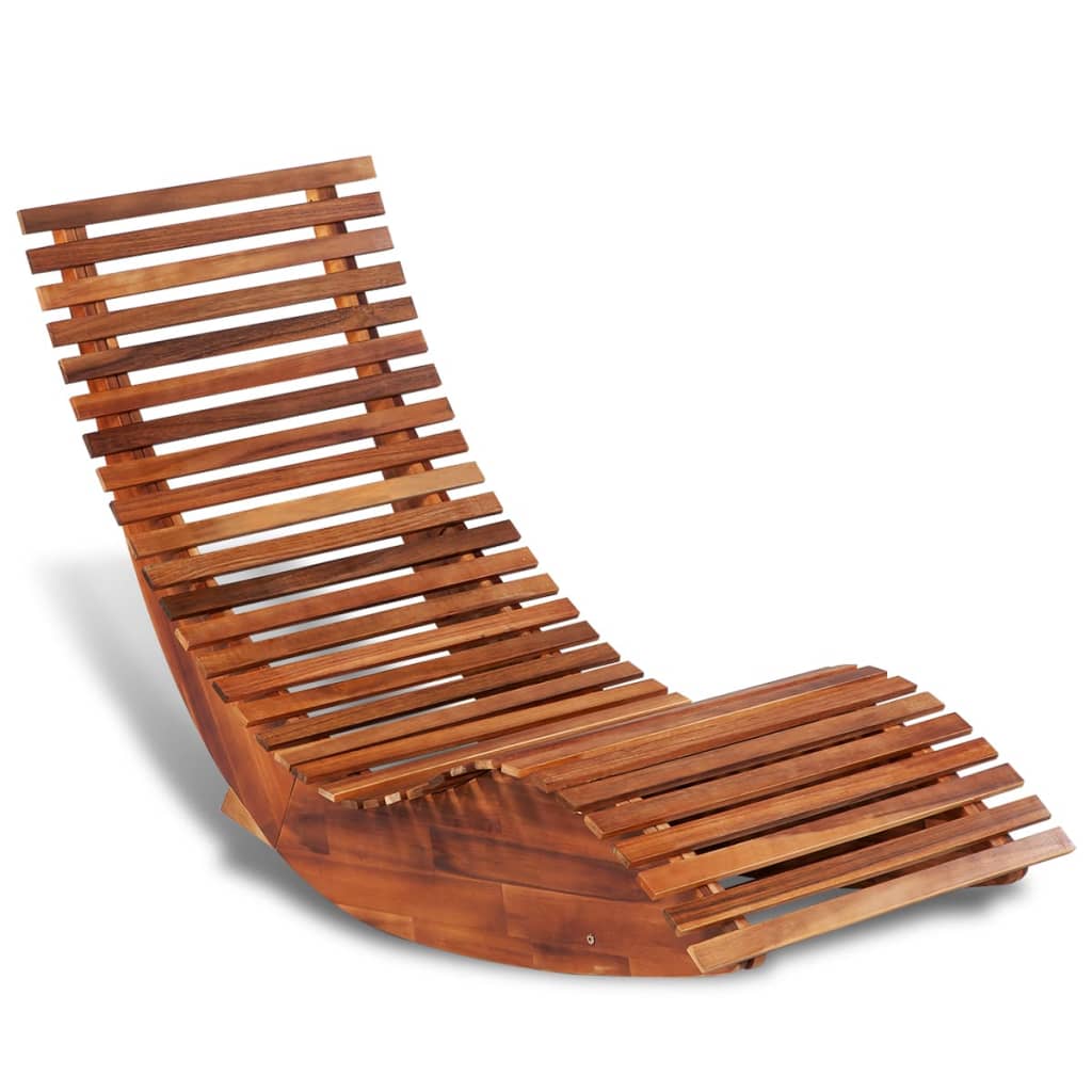 42652 vidaXL Rocking Sun Lounger Acacia Wood
