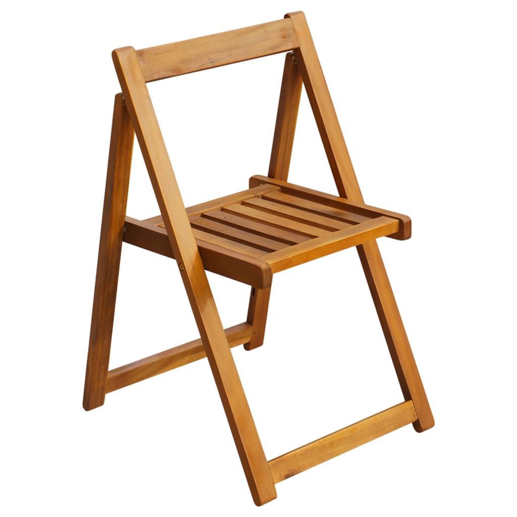 Folding Chair | Set of 2 | Natural wood | Acacia wood | Medium | Foldable
