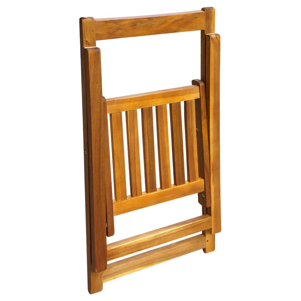 Folding Chair | Set of 2 | Natural wood | Acacia wood | Medium | Foldable