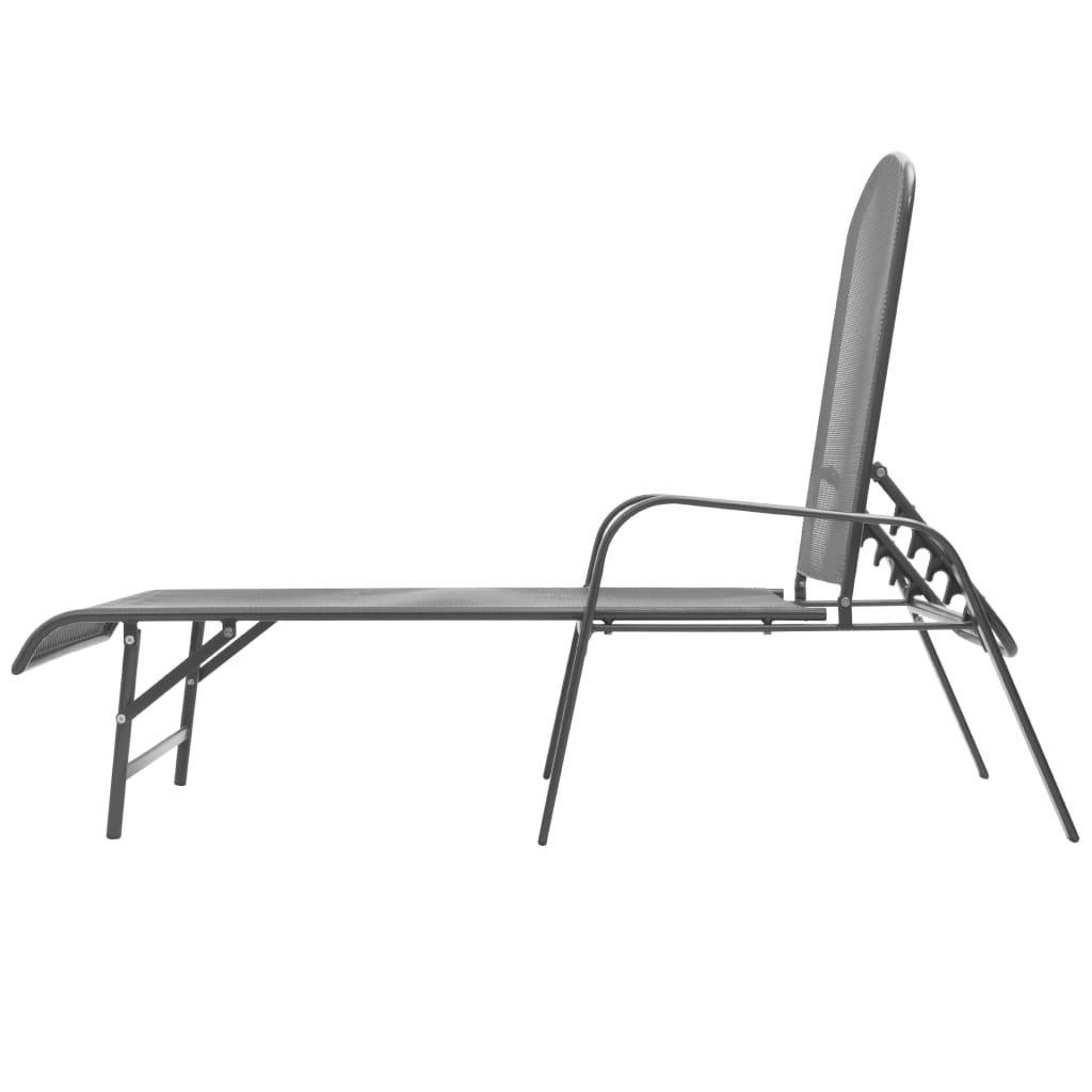 Sunlounger | Anthracite | E-coated, powder-coated steel | Adjustable