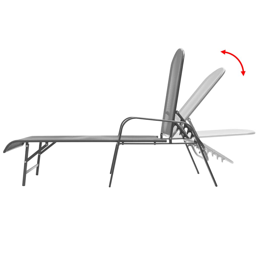 Sunlounger | Anthracite | E-coated, powder-coated steel | Large