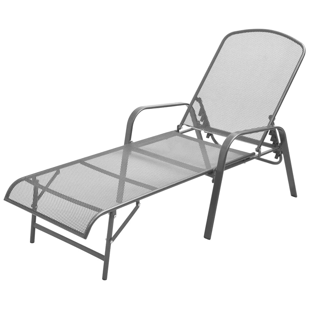 Sunlounger | Anthracite | E-coated, powder-coated steel | Large