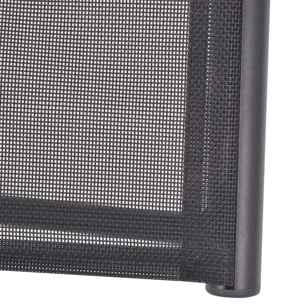 Sunlounger | Black | Aluminium | Medium | Adjustable Armrests