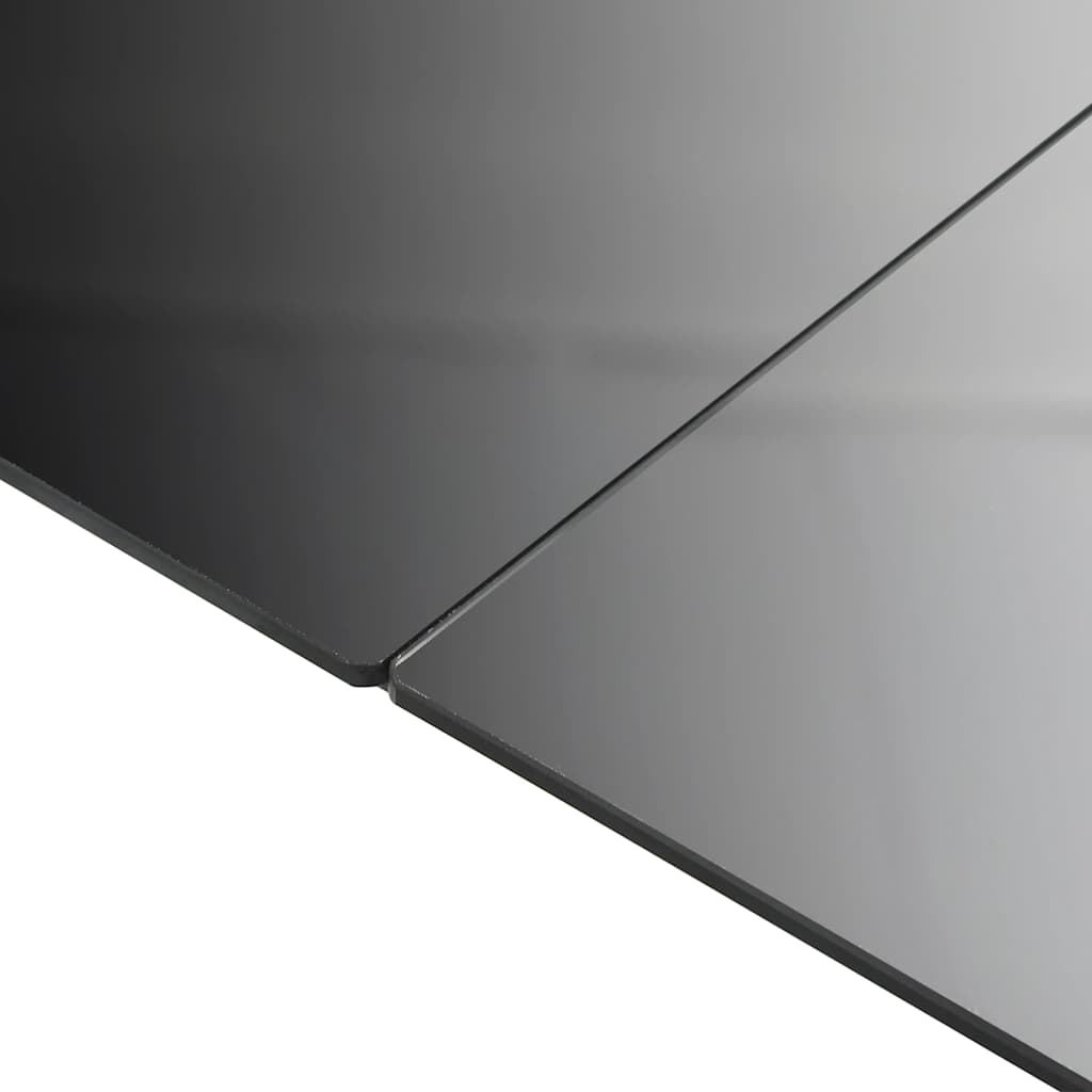 42788 vidaXL Garden Table Black 150x90x74 cm Aluminium and Glass