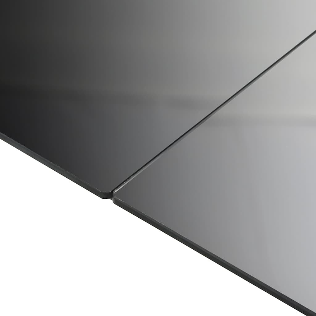 42789 vidaXL Garden Table Black 190x90x74 cm Aluminium and Glass
