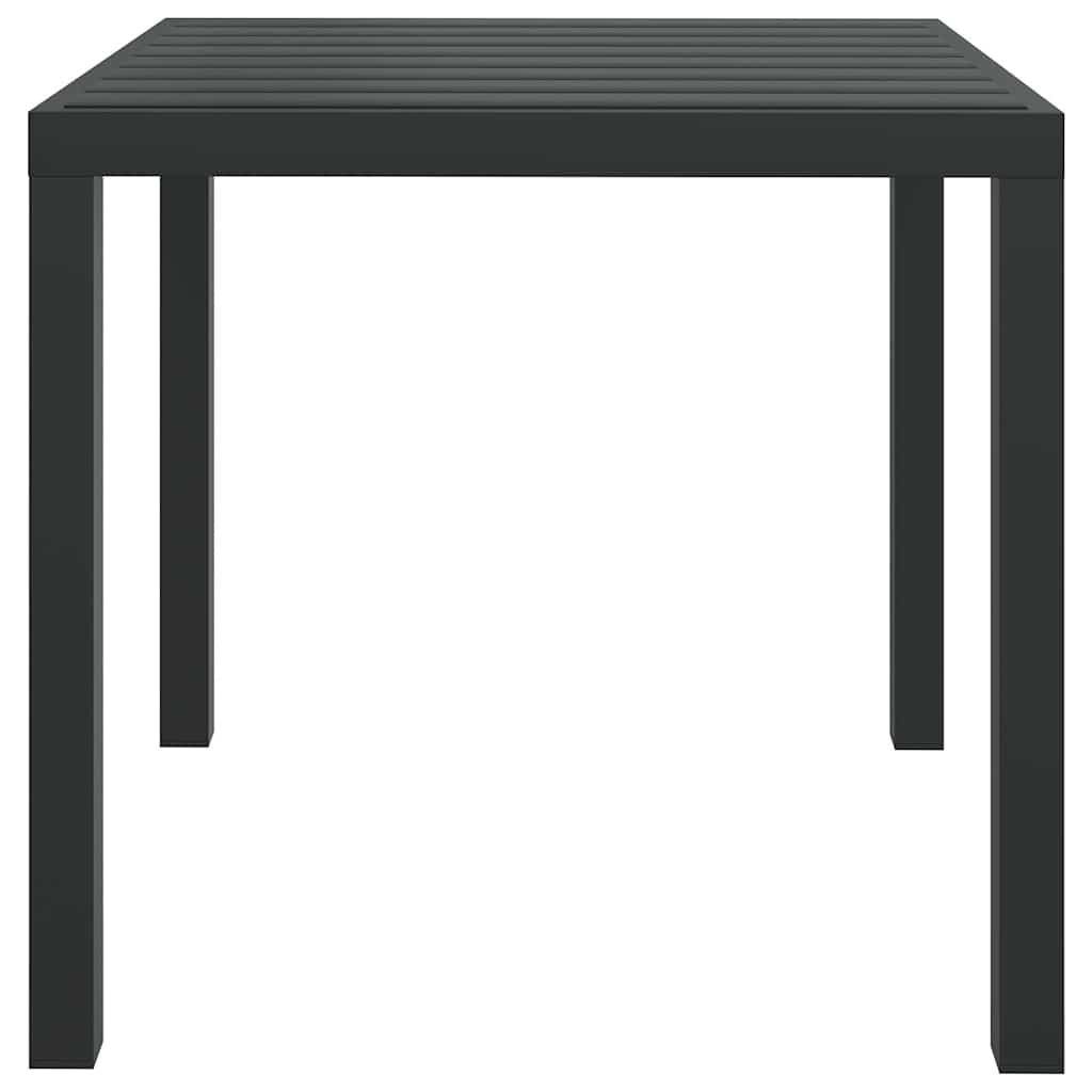 vidaXL Garden Table Black 80x80x74 cm Aluminium and WPC