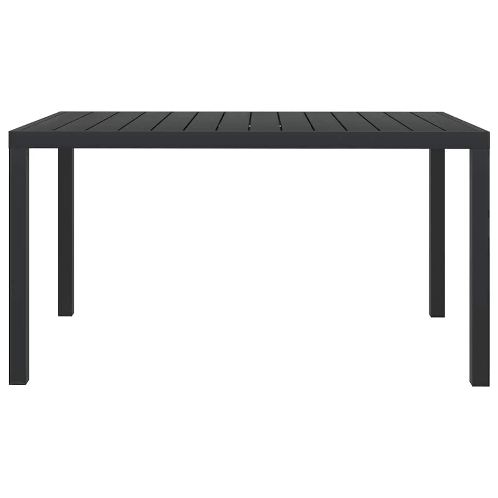 42791 vidaXL Garden Table Black 150x90x74 cm Aluminium and WPC
