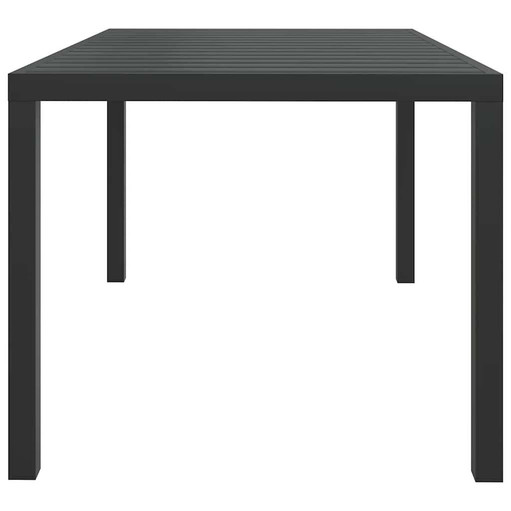 42791 vidaXL Garden Table Black 150x90x74 cm Aluminium and WPC