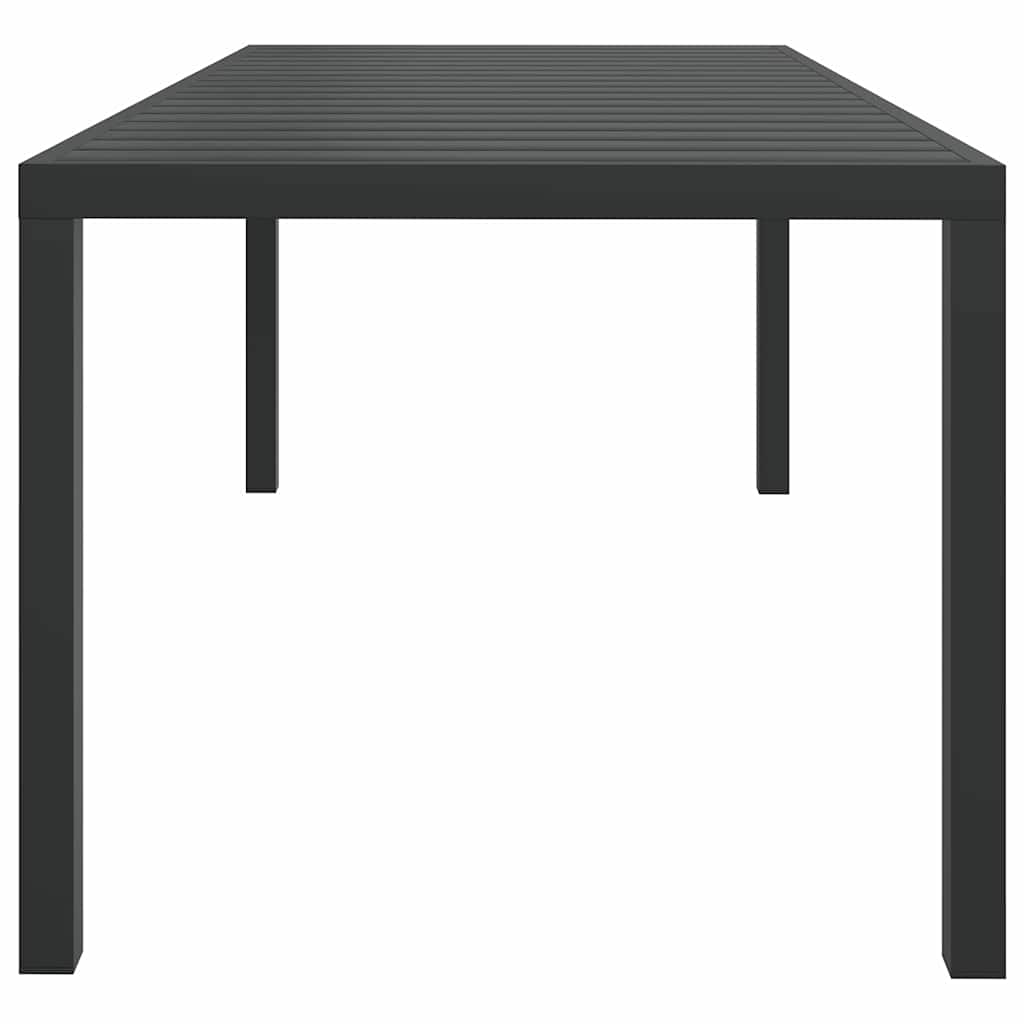 42792 vidaXL Garden Table Black 185x90x74 cm Aluminium and WPC