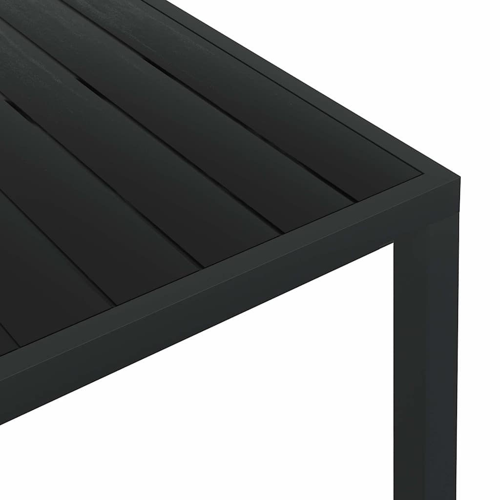 42792 vidaXL Garden Table Black 185x90x74 cm Aluminium and WPC
