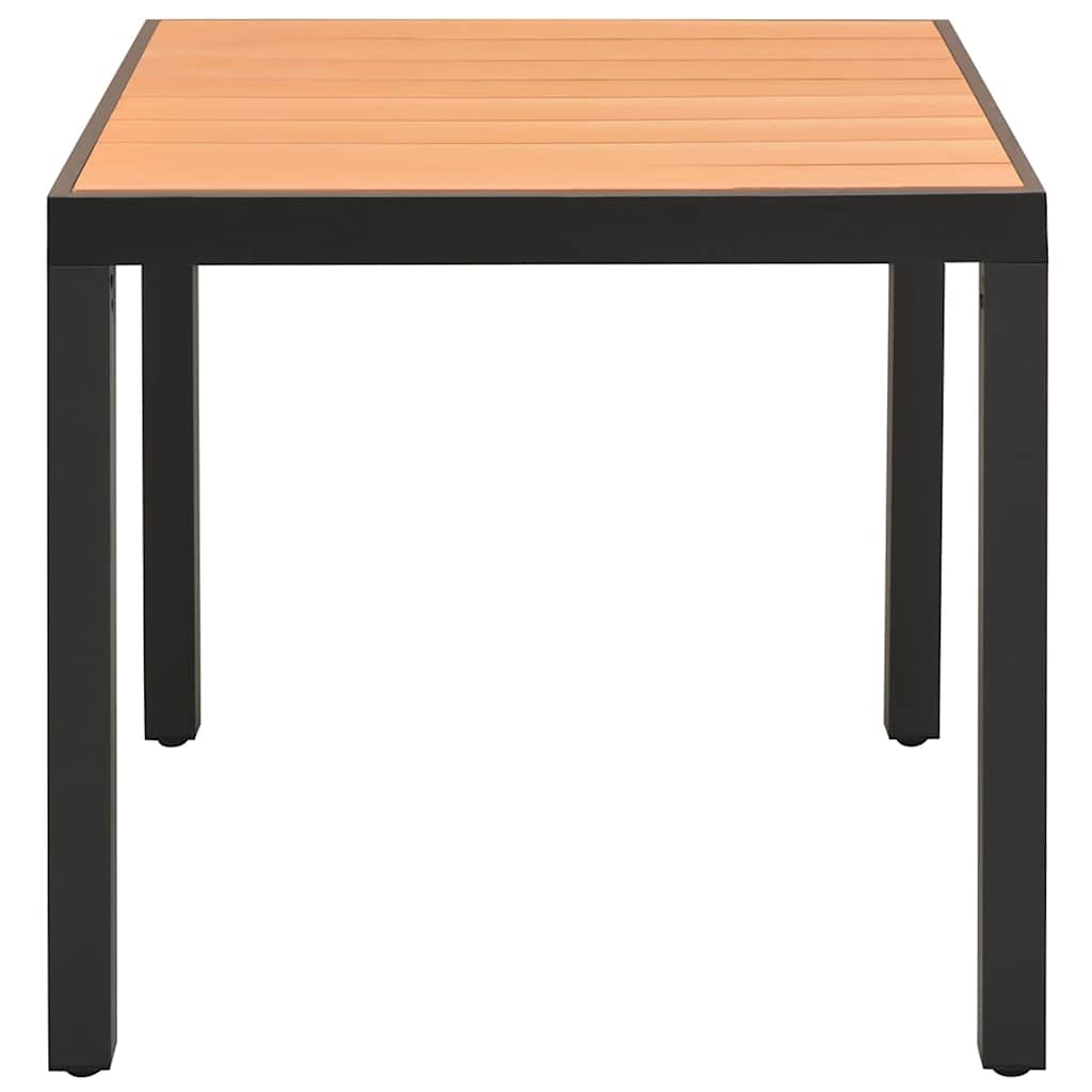 42793 vidaXL Garden Table Brown 80x80x74 cm Aluminium and WPC