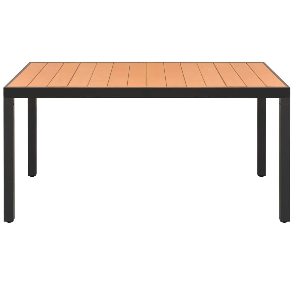 vidaXL Garden Table Brown 150x90x74 cm Aluminium and WPC